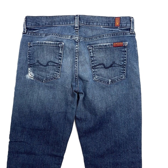 7 For All Mankind Women’s Size 26 Blue Rickie Boyfriend Jeans Button Fly Denim - Picture 11 of 12